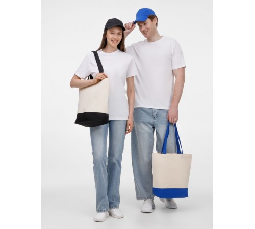 Холщовая сумка Shopaholic, ярко-синяя