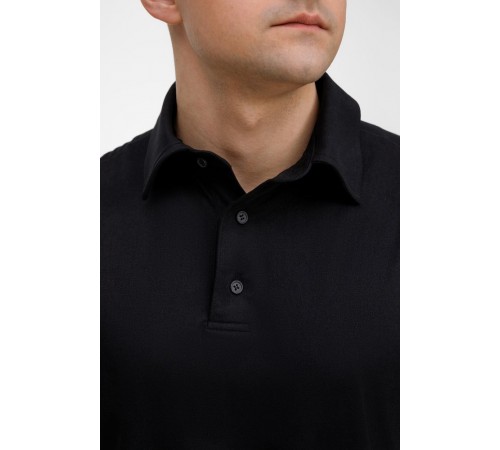 Рубашка поло унисекс Senti, черная