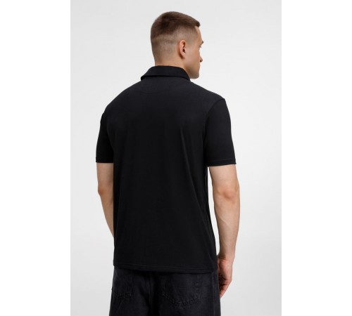 Рубашка поло унисекс Senti, черная