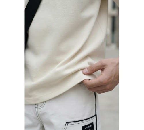 Футболка Oversize Premium 210, молочно-белая