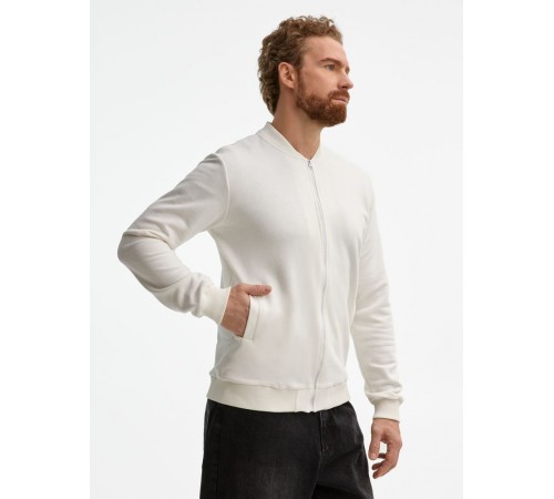 Бомбер унисекс Townie, молочно-белый