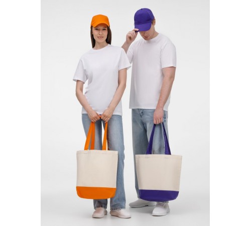 Холщовая сумка Shopaholic, оранжевая