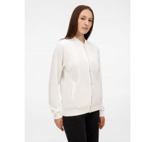 Бомбер унисекс Nuppu, молочно-белый