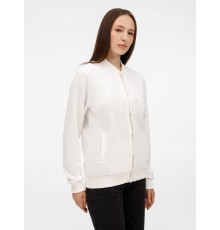 Бомбер унисекс Nuppu, молочно-белый