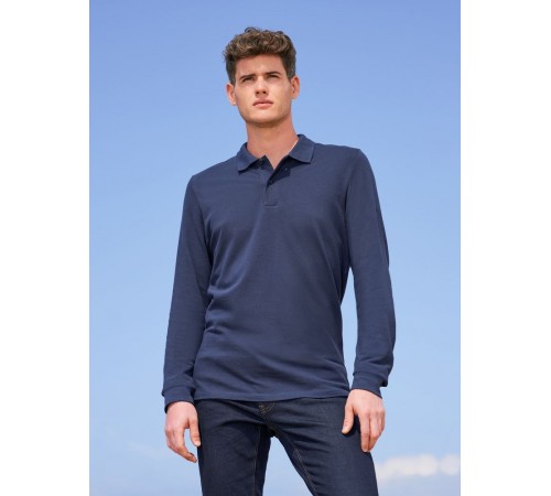 Рубашка поло мужская с длинным рукавом Perfect LSL Men, белая