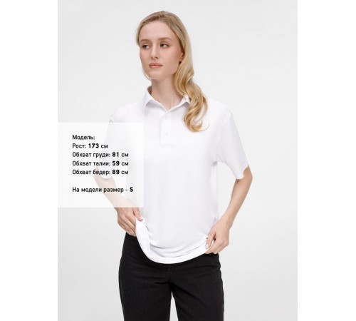 Рубашка поло унисекс Senti, белая