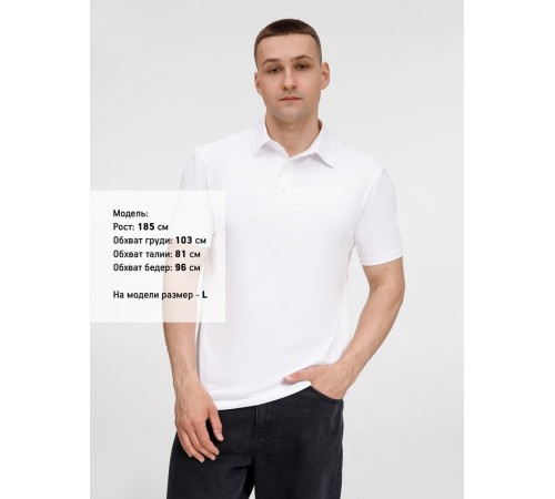 Рубашка поло унисекс Senti, белая