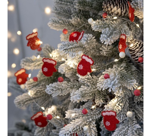 Гирлянда Merry Mittens, красная