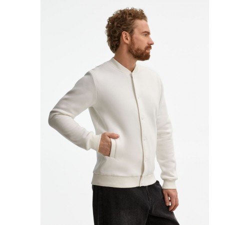 Бомбер унисекс AtmosWear, молочно-белый