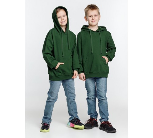 Худи детское Kirenga Kids 2.0, темно-зеленое