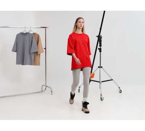 Футболка оверсайз унисекс Kosmos 2.0, красная (алая)