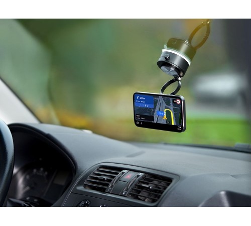 Вакуумный магнитный держатель airFix, черный с серым