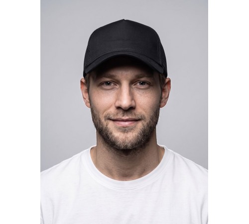 Бейсболка Basic с сеткой, черная