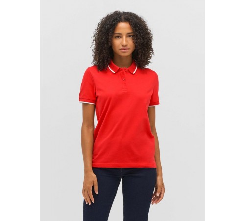 Рубашка поло унисекс Palermo, белая с темно-синим