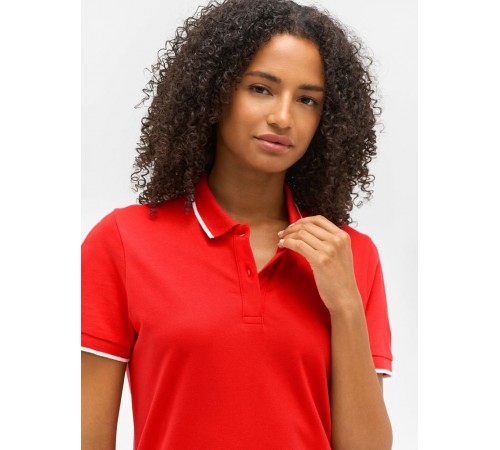 Рубашка поло унисекс Palermo, белая с темно-синим