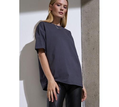 Футболка Oversize Premium, темно-серая (антрацит)