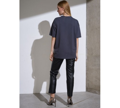 Футболка Oversize Premium, темно-серая (антрацит)