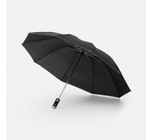 Зонт обратного сложения Norsken с фонариком, черный