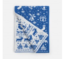 Шарф Holidale, синий с молочным