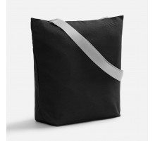 Шопер B5, черный с широкими серыми ручками