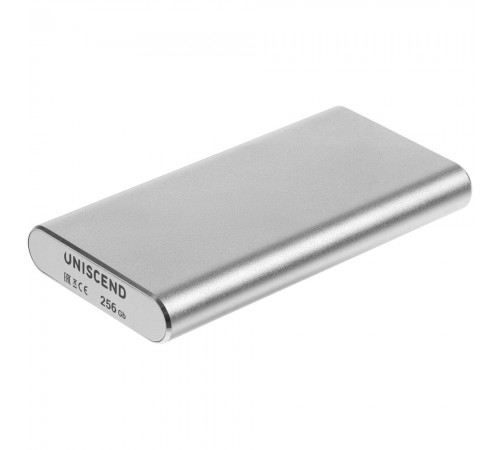 Портативный внешний диск SSD Uniscend Drop, 256 Гб, серебристый