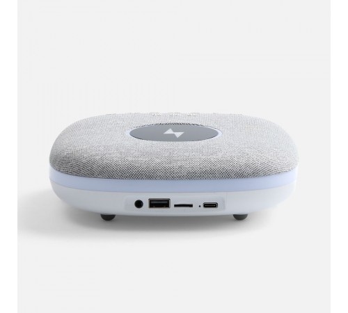 Bluetooth-колонка с беспроводной зарядкой и подсветкой Terrafonic, серая