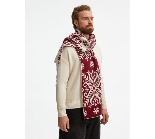 Шарф Wintertude L, красный с белым