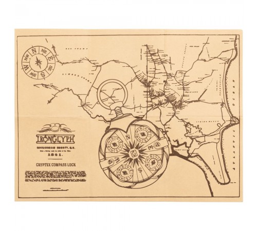 Флешка «Криптекс»® Compass Lock, 64 Гб