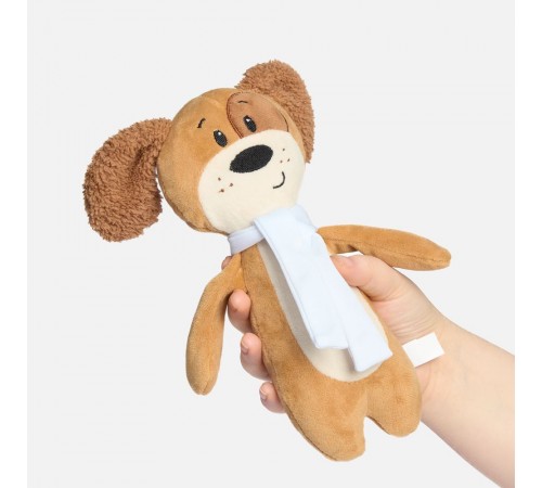 Мягкая игрушка Beastie Toys, собачка с белым шарфом