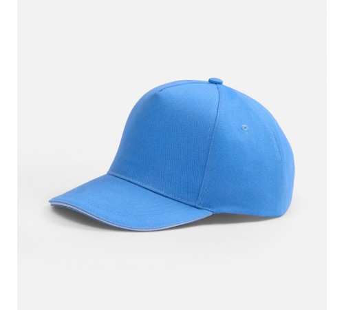 Бейсболка Classic 2.0, синяя с белым кантом