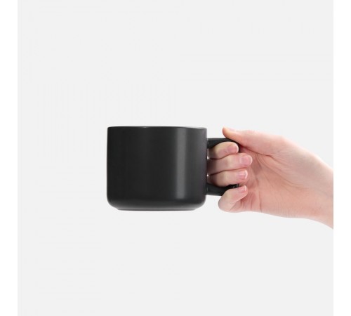 Чашка Jumbo в коробке матовая, черная