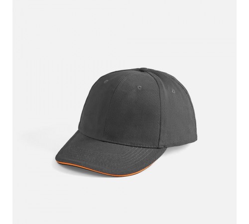 Бейсболка Buffalo, серая с оранжевым