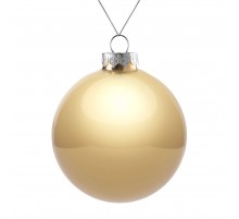Елочный шар Finery Gloss, 10 см, глянцевый золотистый