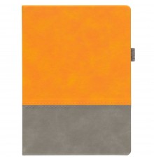 Ежедневник Horizon, недатированный, серый с оранжевым