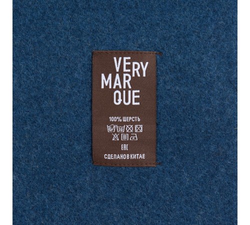 Плед Fleco, синий с коричневым