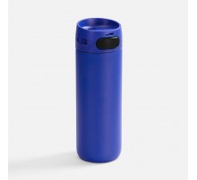 Термостакан X1 с цветной кнопкой, синий с черным