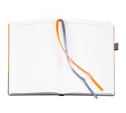 Ежедневник Horizon, недатированный, серый с оранжевым