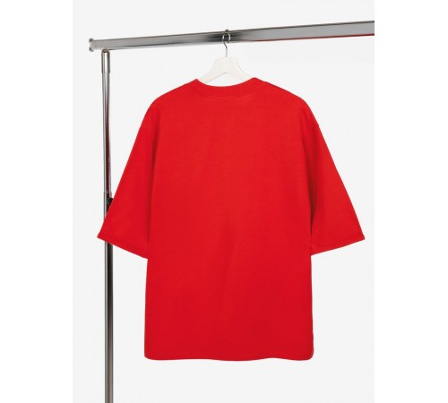 Футболка оверсайз унисекс Kosmos 2.0, красная (алая)