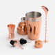 Набор для приготовления коктейлей Pourpour, медный с серебристой линией