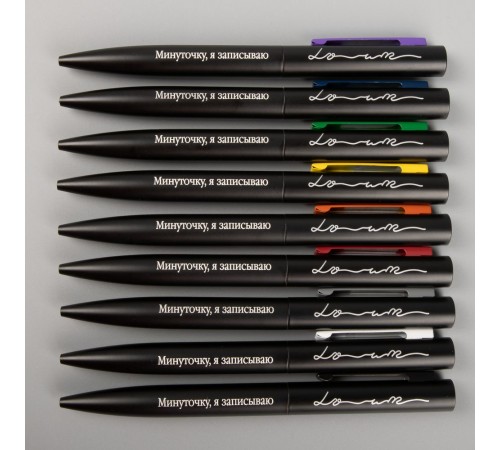 Ручка шариковая Inkolor, черная с красным