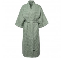 Халат вафельный женский Boho Kimono, зеленая мята