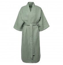 Халат вафельный женский Boho Kimono, зеленая мята