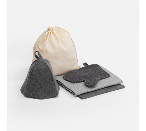 Банный набор Heat Therapy ver.2, мужской, светло-серый