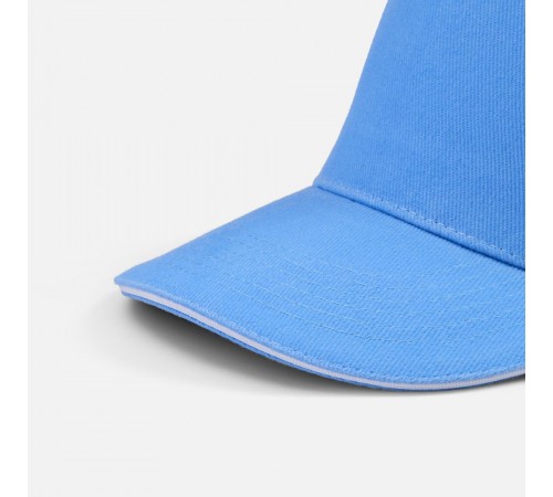 Бейсболка Classic 2.0, синяя с белым кантом