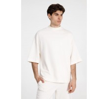 Футболка оверсайз унисекс T9, молочно-белая