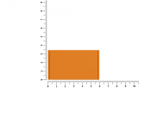 Лейбл из ПВХ Dzeta, M, оранжевый