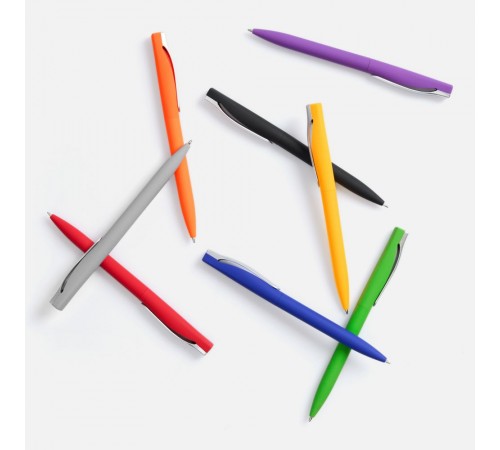 Ручка шариковая Pin Soft Touch, серая