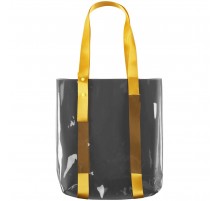 Шопер Clear Fest, прозрачный серый с желтыми ручками