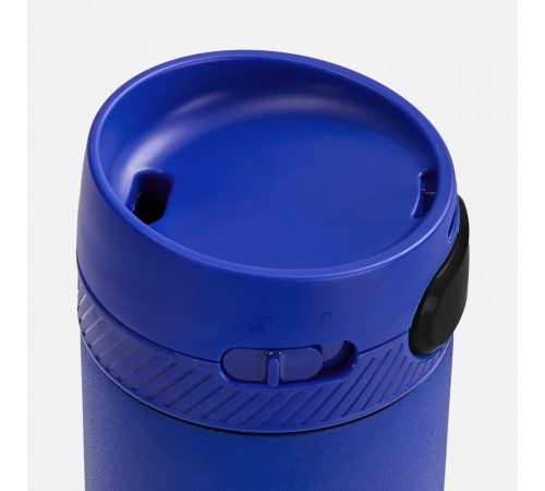 Термостакан X1 с цветной кнопкой, синий с черным