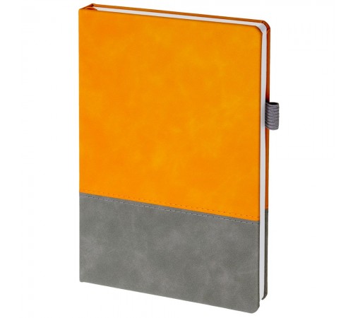 Ежедневник Horizon, недатированный, серый с оранжевым